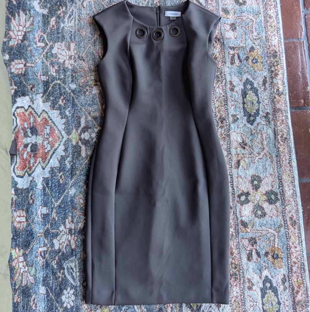 Calvin Klein Chocolate Brown Midi Dress